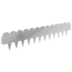 vidaXL Obrubník trávnika 10 pcs 103 x 20 cm Oceľ Strieborná – Obrázok 2