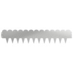 vidaXL Obrubník trávnika 10 pcs 103 x 20 cm Oceľ Strieborná – Obrázok 5