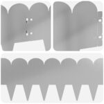 vidaXL Obrubník trávnika 20 pcs 103 x 20 cm Oceľ Strieborná – Obrázok 7