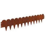 vidaXL Obrubník trávnika 20 pcs 103 x 20 cm Oceľ Hrdzavý – Obrázok 7