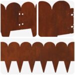 vidaXL Obrubník trávnika 20 pcs 103 x 20 cm Oceľ Hrdzavý – Obrázok 8