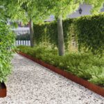 vidaXL Obrubník trávnika 30 pcs 103 x 20 cm Oceľ Hrdzavý