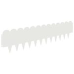vidaXL Obrubník trávnika 10 pcs 103 x 25 cm Oceľ Biela – Obrázok 2