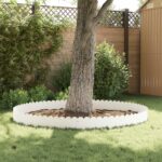 vidaXL Obrubník trávnika 10 pcs 103 x 25 cm Oceľ Biela – Obrázok 4
