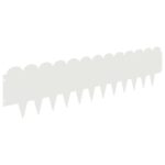 vidaXL Obrubník trávnika 10 pcs 103 x 25 cm Oceľ Biela – Obrázok 6