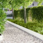 vidaXL Obrubník trávnika 30 pcs 103 x 25 cm Oceľ Biela