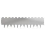 vidaXL Obrubník trávnika 10 pcs 103 x 25 cm Oceľ Strieborná – Obrázok 5