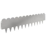 vidaXL Obrubník trávnika 30 pcs 103 x 25 cm Oceľ Strieborná – Obrázok 2