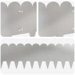 vidaXL Obrubník trávnika 30 pcs 103 x 25 cm Oceľ Strieborná – Obrázok 7