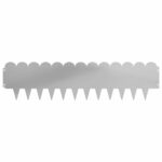 vidaXL Obrubník trávnika 20 pcs 103 x 25 cm Oceľ Strieborná – Obrázok 5