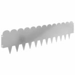 vidaXL Obrubník trávnika 30 pcs 103 x 25 cm Oceľ Strieborná – Obrázok 2