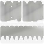 vidaXL Obrubník trávnika 30 pcs 103 x 25 cm Oceľ Strieborná – Obrázok 7