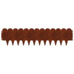 vidaXL Obrubník trávnika 20 pcs 103 x 25 cm Oceľ Hrdzavý – Obrázok 6