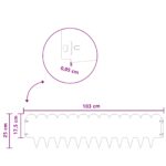 vidaXL Obrubník trávnika 30 pcs 103 x 25 cm Oceľ Hrdzavý – Obrázok 10