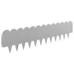 vidaXL Obrubník trávnika 30 pcs 103 x 25 cm Oceľ Hrdzavý – Obrázok 5
