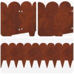 vidaXL Obrubník trávnika 30 pcs 103 x 25 cm Oceľ Hrdzavý – Obrázok 8