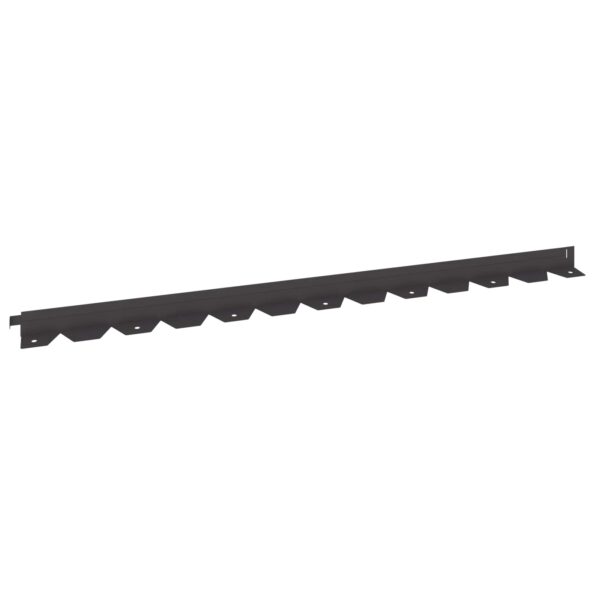 vidaXL Obrubník trávnika 30 pcs 102 x 4 x 4 cm Oceľ Čierna – Obrázok 2