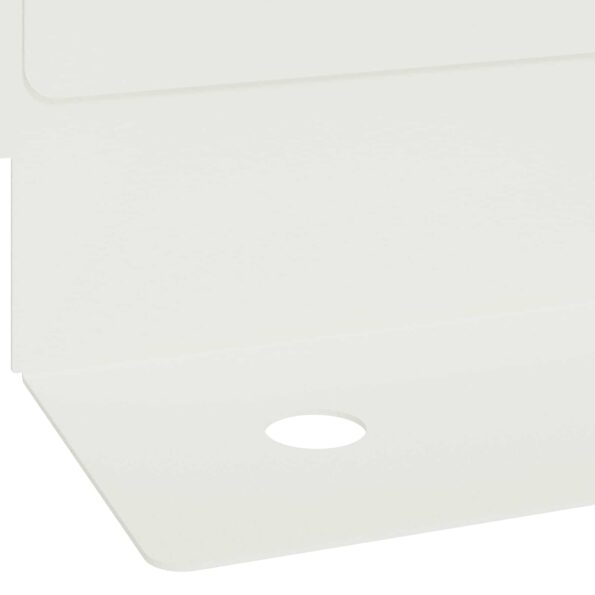 vidaXL Obrubník trávnika 30 pcs 102 x 4 x 4 cm Oceľ Biela – Obrázok 8