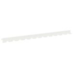 vidaXL Obrubník trávnika 50 pcs 102 x 4 x 4 cm Oceľ Biela – Obrázok 2