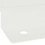 vidaXL Obrubník trávnika 50 pcs 102 x 4 x 4 cm Oceľ Biela – Obrázok 8