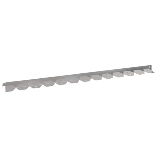 vidaXL Obrubník trávnika 30 pcs 102 x 4 x 4 cm Oceľ Strieborná – Obrázok 2