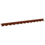 vidaXL Obrubník trávnika 20 pcs 102 x 4 x 4 cm Oceľ Hrdzavý – Obrázok 2