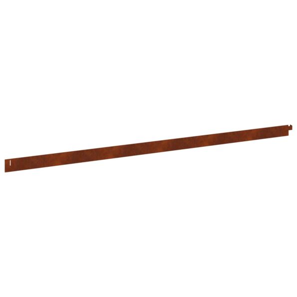 vidaXL Obrubník trávnika 30 pcs 102 x 4 x 4 cm Oceľ Hrdzavý – Obrázok 7