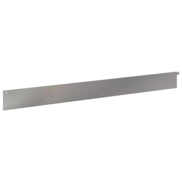 vidaXL Obrubník trávnika 10 pcs 102 x 10 x 4 cm Oceľ Strieborná – Obrázok 6