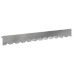 vidaXL Obrubník trávnika 30 pcs 102 x 10 x 4 cm Oceľ Strieborná – Obrázok 2