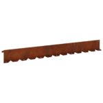vidaXL Obrubník trávnika 10 pcs 102 x 10 x 4 cm Oceľ Hrdzavý – Obrázok 2