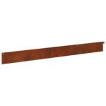 vidaXL Obrubník trávnika 10 pcs 102 x 10 x 4 cm Oceľ Hrdzavý – Obrázok 7