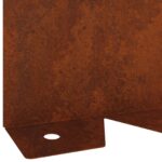 vidaXL Obrubník trávnika 30 pcs 102 x 10 x 4 cm Oceľ Hrdzavý – Obrázok 9
