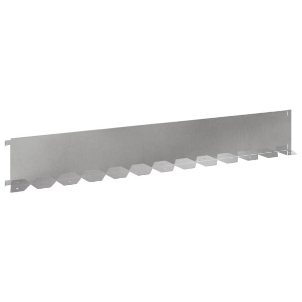 vidaXL Obrubník trávnika 20 pcs 102 x 15 x 4 cm Oceľ Strieborná – Obrázok 2