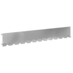 vidaXL Obrubník trávnika 10 pcs 102 x 15 x 4 cm Oceľ Strieborná – Obrázok 2