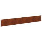 vidaXL Obrubník trávnika 10 pcs 102 x 15 x 4 cm Oceľ Hrdzavý – Obrázok 7