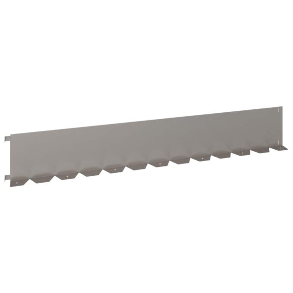 vidaXL Obrubník trávnika 20 pcs 102 x 15 x 4 cm Oceľ Hrdzavý – Obrázok 5