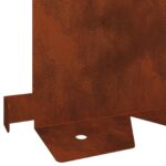 vidaXL Obrubník trávnika 30 pcs 102 x 15 x 4 cm Oceľ Hrdzavý – Obrázok 9
