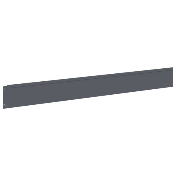 vidaXL Obrubník trávnika 50 pcs 100 x 12 cm Oceľ Antracitová – Obrázok 5