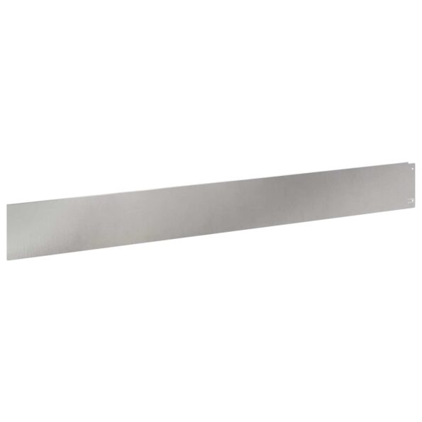 vidaXL Obrubník trávnika 50 pcs 100 x 12 cm Oceľ Strieborná – Obrázok 2