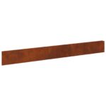 vidaXL Obrubník trávnika 30 pcs 100 x 12 cm Oceľ Hrdzavý – Obrázok 2
