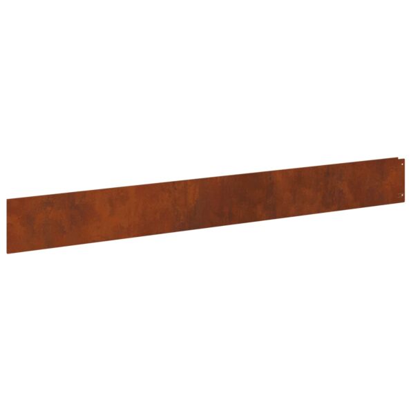 vidaXL Obrubník trávnika 30 pcs 100 x 12 cm Oceľ Hrdzavý – Obrázok 2
