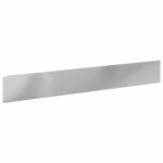 vidaXL Obrubník trávnika 20 pcs 100 x 15 cm Oceľ Strieborná – Obrázok 5