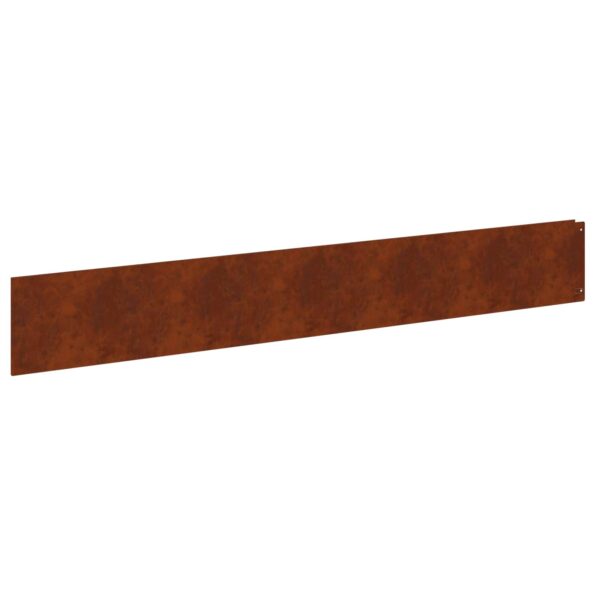 vidaXL Obrubník trávnika 20 pcs 100 x 15 cm Oceľ Hrdzavý – Obrázok 2