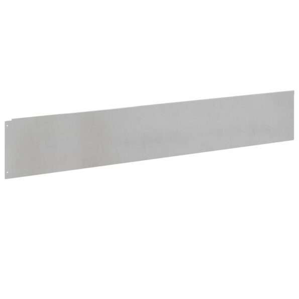 vidaXL Obrubník trávnika 10 pcs 100 x 18 cm Oceľ Strieborná – Obrázok 5
