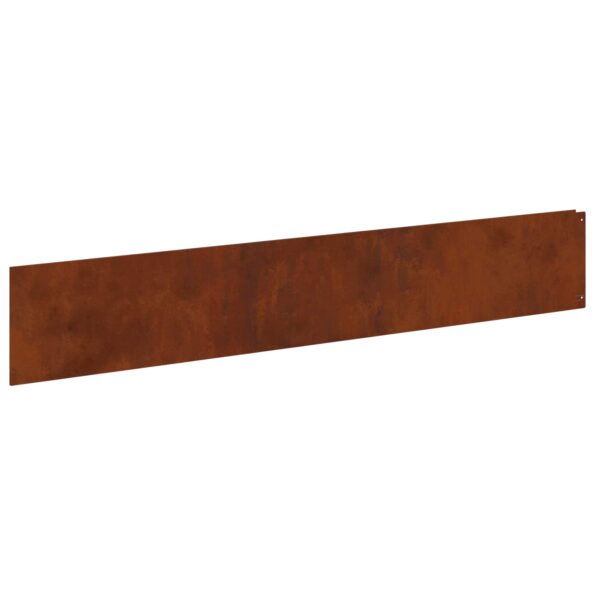 vidaXL Obrubník trávnika 10 pcs 100 x 18 cm Oceľ Hrdzavý – Obrázok 2