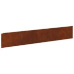 vidaXL Obrubník trávnika 10 pcs 100 x 18 cm Oceľ Hrdzavý – Obrázok 6