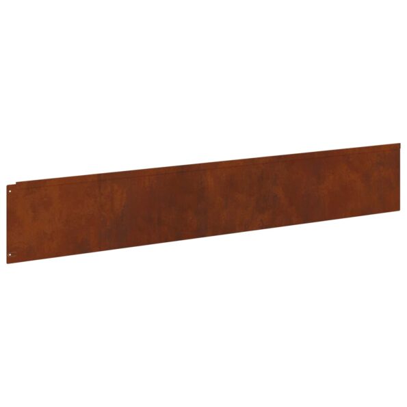 vidaXL Obrubník trávnika 10 pcs 100 x 18 cm Oceľ Hrdzavý – Obrázok 6