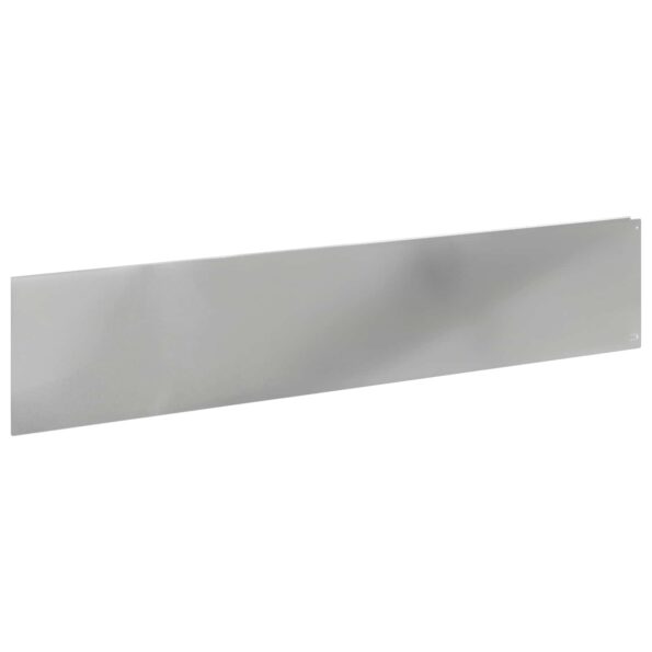 vidaXL Obrubník trávnika 10 pcs 100 x 22 cm Oceľ Strieborná – Obrázok 2