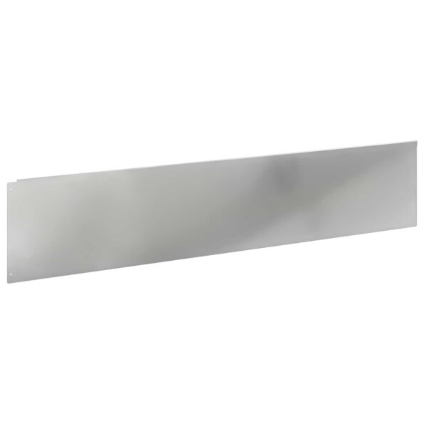 vidaXL Obrubník trávnika 10 pcs 100 x 22 cm Oceľ Strieborná – Obrázok 5