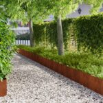 vidaXL Obrubník trávnika 10 pcs 100 x 22 cm Oceľ Hrdzavý